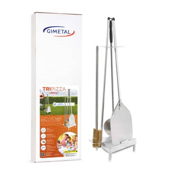 Gi. Metal TriPizza 120cm Home Use Pizza Kit (Set3P) with freestanding base