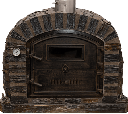 Almada PREMIUM Brick Pizza Full Dome Oven with Stone Finish, showcasing a traditional brick design and elegant stone detailing, ideal for authentic wood-fired cooking and enhancing your outdoor kitchen aesthetics.Dublin_Cork_Galway_Limerick_Kerry_Wexford_Louth_Kildare_Offaly_Mayo_Donegal_Sligo